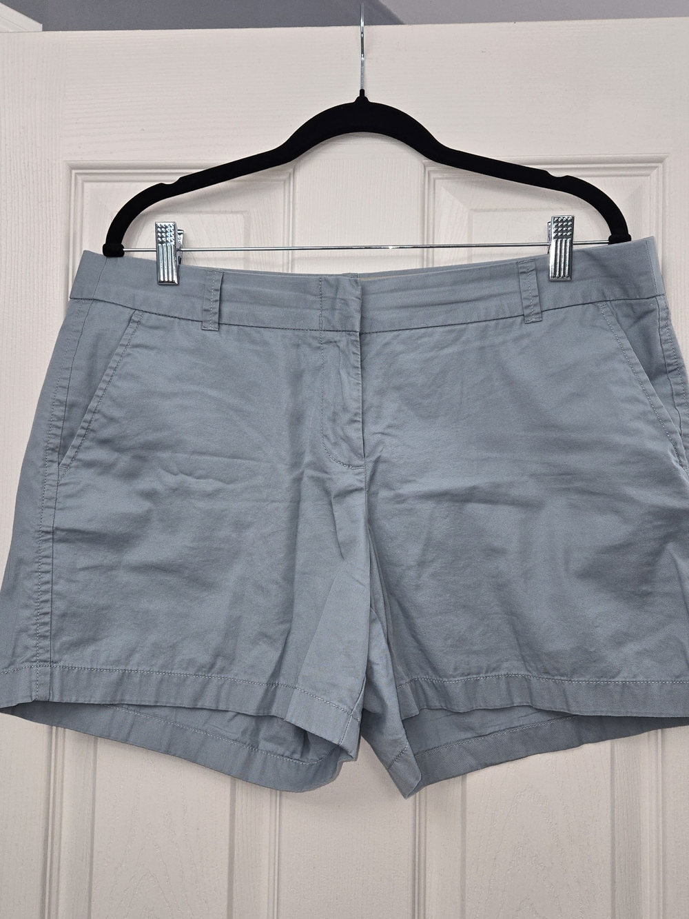 ​J.Crew Broken-In Chino Shorts Periwinkle Chambray Blue Size 14 Cotton Casual